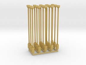1/84 Rammers (ramrods) with Sponge (15) in Tan Fine Detail Plastic