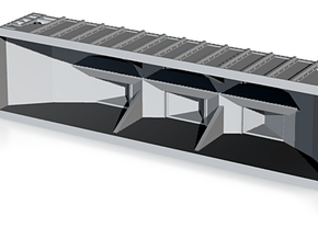 Hopper Car 12 Panel Pennsy N (1/160) in Clear Ultra Fine Detail Plastic