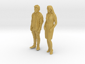Printle C Couple 256 - 1/87 - wob in Tan Fine Detail Plastic