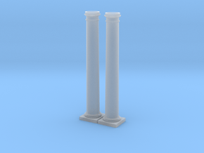2 Doric Columns14cm high in Clear Ultra Fine Detail Plastic