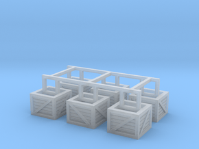 Shipping Crates - Small in Clear Ultra Fine Detail Plastic