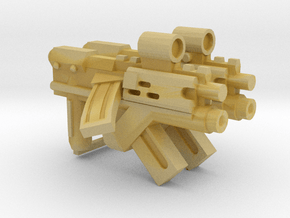 Double Submachine Guns [5mm Transformer Weapon] in Tan Fine Detail Plastic