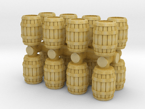 Wooden Barrel (x16) 1/144 in Tan Fine Detail Plastic