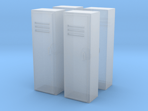 Locker (x4) 1/87 in Clear Ultra Fine Detail Plastic