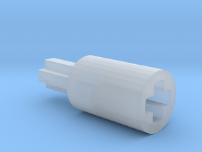 2 1/5-long Axle Connector in Clear Ultra Fine Detail Plastic