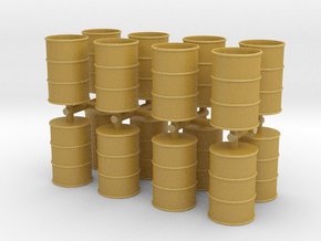 Oil Barrel (open) (x16) 1/87 in Tan Fine Detail Plastic