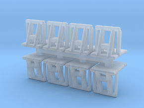 Crowd barrier (x8) 1/200 in Clear Ultra Fine Detail Plastic