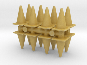 Traffic Cones (x16) 1/72 in Tan Fine Detail Plastic