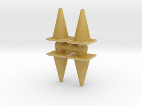 Traffic Cones (x4) 1/35 in Tan Fine Detail Plastic