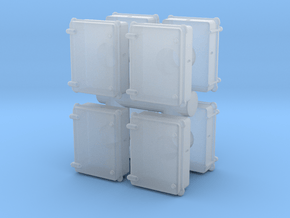 Wall Electrical Cabinet (x8) 1/72 in Clear Ultra Fine Detail Plastic
