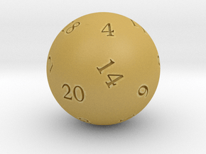 Sphere D20 in Tan Fine Detail Plastic