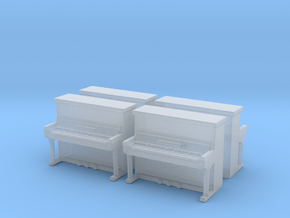 Piano (x4) 1/87 in Clear Ultra Fine Detail Plastic