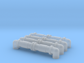 Industrial Pipeline (x4) 1/200 in Clear Ultra Fine Detail Plastic
