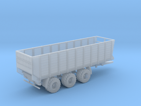 1:160/N-Scale Silage Trailer 3-axle Fixed Model in Clear Ultra Fine Detail Plastic