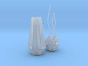 1:12 Vase Set in Clear Ultra Fine Detail Plastic