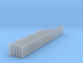 VR Picket Fence Set #2 1:87 Scale in Clear Ultra Fine Detail Plastic
