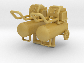 Air Compressor 01. 1:24 Scale in Tan Fine Detail Plastic