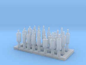 Bottles 02. 1:24 Scale in Clear Ultra Fine Detail Plastic