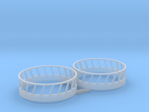 Cattle Feeder 1-87 HO Scale 2 Pack in Clear Ultra Fine Detail Plastic