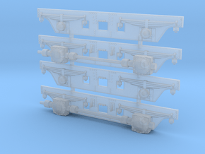 o-43-gwr-aec-railcar-bogie-sides in Clear Ultra Fine Detail Plastic