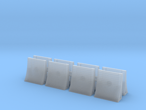 Airport Blast Fence (x8) 1/160 in Clear Ultra Fine Detail Plastic