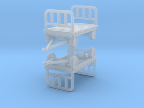 Luggage Cart (x2) 1/87 in Clear Ultra Fine Detail Plastic