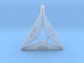 Triangle Pendant in Clear Ultra Fine Detail Plastic