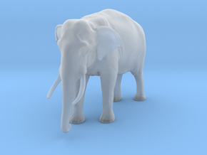Indian Elephant 1:42 Standing Male in Clear Ultra Fine Detail Plastic