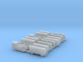 1/700th scale Train set (16 pcs) in Clear Ultra Fine Detail Plastic