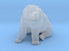 Grizzly Bear 1:64 Sitting Male in Clear Ultra Fine Detail Plastic