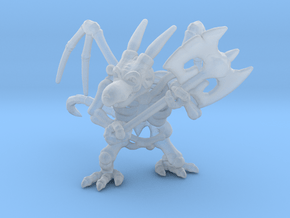 Draconian Skeleton miniature model fantasy games in Clear Ultra Fine Detail Plastic