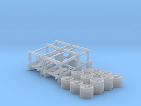 1/35 Royal Navy Small Depth Charge Racks x2 in Clear Ultra Fine Detail Plastic