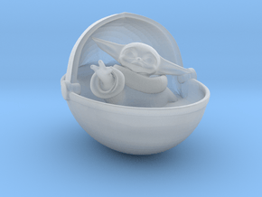 Baby Yoda Ornament in Clear Ultra Fine Detail Plastic