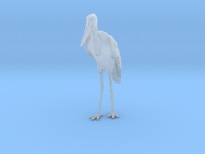 Marabou Stork 1:15 Standing in Clear Ultra Fine Detail Plastic