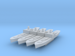 Type C1 Cargo Ship 1/1800 (No Masts) in Clear Ultra Fine Detail Plastic