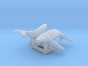 Humpback Whale 1:1000 Set of 2 different pieces in Clear Ultra Fine Detail Plastic