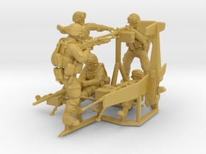 1:48 Scale Soldiers Combat 1 Group 20 - 24 in Tan Fine Detail Plastic
