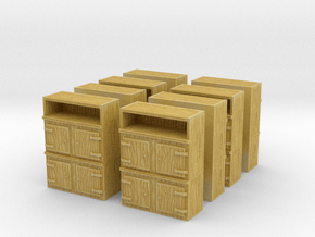 Wooden Cabinet (x8) 1/200 in Tan Fine Detail Plastic