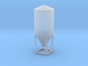 'HO Scale' - 8' Dia. -  20' Tall Tank in Clear Ultra Fine Detail Plastic