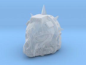 Zealot Wolf Skull Helm 7" scale in Clear Ultra Fine Detail Plastic