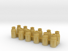 O Scale Milk Cans in Tan Fine Detail Plastic