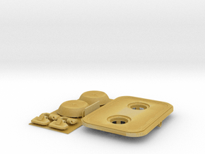 1:16 King Tiger engine hatch (hard-edged domes) in Tan Fine Detail Plastic