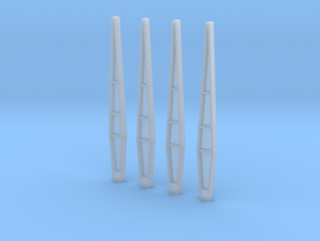1:72 Saturn V Hold Downs in Clear Ultra Fine Detail Plastic