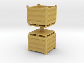 Palletbox Container (x2) 1/76 in Tan Fine Detail Plastic