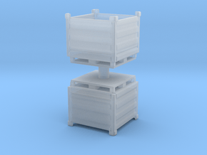 Palletbox Container (x2) 1/76 in Clear Ultra Fine Detail Plastic