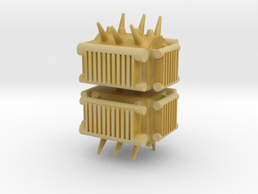 Electrical Transformer (x2) 1/285 in Tan Fine Detail Plastic