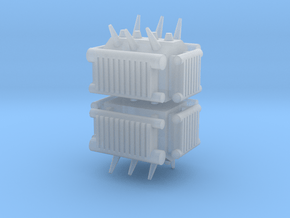 Electrical Transformer (x2) 1/285 in Clear Ultra Fine Detail Plastic