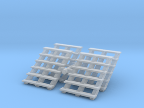 Wooden Stairs (x4) 1/72 in Clear Ultra Fine Detail Plastic