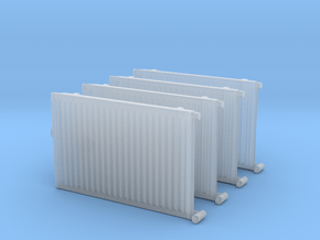Wall Radiator Heater (x4) 1/48 in Clear Ultra Fine Detail Plastic
