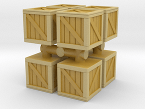 Wood crate prop (x8) 1/285 in Tan Fine Detail Plastic